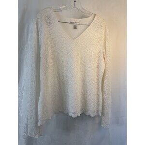 Preston & York Large White Lace Blouse